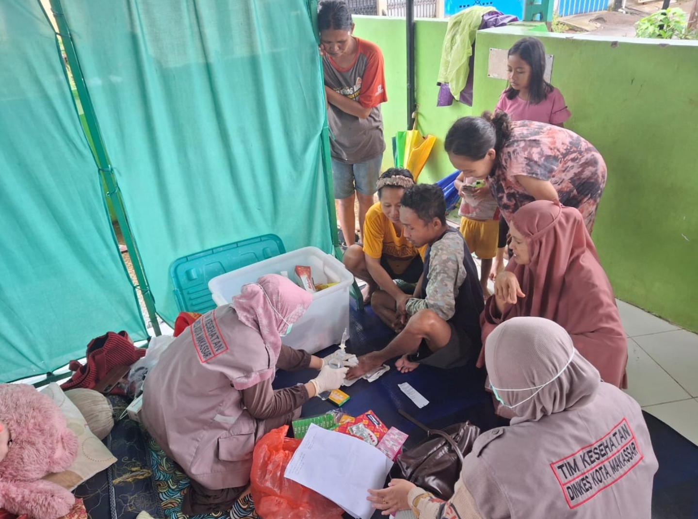 Siaga Layanan Kesehatan, Tenaga Kesehatan Puskesmas Jumpandang Baru Posko Siaga Bencana di Kecamatan Siaga Layanan Kesehatan, Tenaga Kesehatan Puskesmas Jumpandang Baru Posko Siaga Bencana di Kecamatan